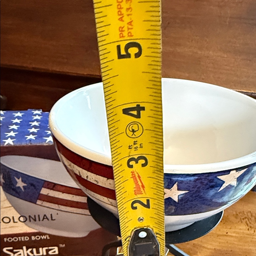 Patriotic American Flag Bowl-new in box - Picture 6 of 8